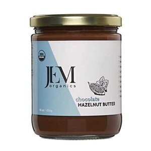JEM Organics Chocolate Hazelnut Nut Butter, Organic, All Natural Sprouted Almond butter, Gluten-Free, Vegan, Paleo, Keto Snack, 16 oz Jar, Single Pack JEM Just Eat Me. JEM Organics Chocolate Hazelnut Nut Butter, Or