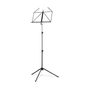 K&M Konig & Meyer 10010.000.55 Music Stand Large Deep Desk Sturdy Base Adjustable 3pc Telescopic Design Folding Compact Pro Grade for Musicians German Made Black