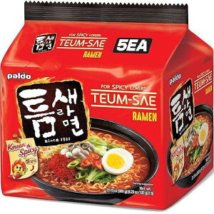 ?? ????, 4.23 ?? (20? ?) Paldo Hot and Spicy Teumsae Ramen Korean Instant Noodle 4.23 Oz (Pack of 20)