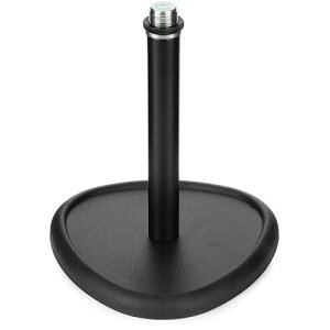 K&M Konig & Meyer 23230.500.55 Table Desktop Microphone Stand Sound Absorbing Cast-Iron Triangular Shape Base Standard 5?8'' Thread For Musicians, Podcasts, Home Studio German Made Black K&M K nig & Meyer 23230.500
