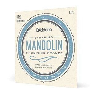 ???? ??? ???, ??? ???, EJ73, ??? ??? 10-38, 8? ??, 1? ? D'Addario Mandolin Strings, Phosphor Bronze, EJ73, Light Gauge 10-38, 8-String Set, Pack of 1