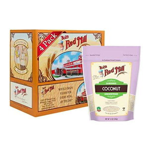 Bob's Red Mill Shredded Coconut, 12oz (Pack of 4) - Non GMO, Fair Trade Certified, Vegan, Paleo Friendly, Keto Friendly Friendly, Kosher Bob's Red Mill Shredded Coconut, 12oz (Pack of 4) - Non GMO, Fair Tra