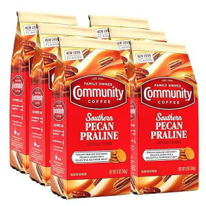 ???? ?? ?? ??? ? 72??, ??? ??? ?? ??, 12?? ? (6?) Community Coffee Southern Pecan Praline Flavored 72 Ounces, Medium Roast Ground Coffee, 12 Ounce Bag (Pack of 6)