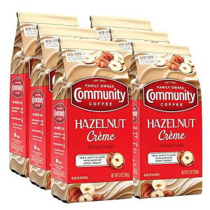 ???? ?? ??? ???? ? 72??, ??? ??? ?? ??, 12?? ? (6?) Community Coffee Hazelnut Creme Flavored 72 Ounces, Medium Roast Ground Coffee, 12 Ounce Bag (Pack of 6)