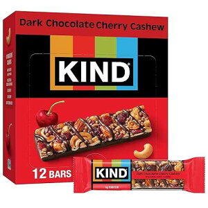 KIND Nut Bars, Dark Chocolate Cherry Cashew, 1.4 Ounce, 60 Count, Gluten Free, Low Glycemic Index, 4g Protein KIND Nut Bars, Dark Chocolate Cherry Cashew, 1.4 Ounce, 60 Count, Gluten Free, Low Glycemic Index,