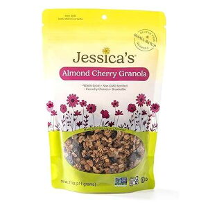 Jessica�fs Almond Cherry Granola - Handmade, Non-GMO, Gluten-Free, Whole Grain, 11oz Jessica's Natural Foods Jessica s Almond Cherry Granola - Handmade, Non-GMO, Gluten-Free, Whole Grain, 11oz