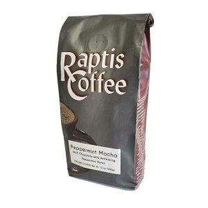 Raptis Coffee Roasters �y�p�[�~���g ���J �O���E���h �R�[�q�[ 12�I���X �o�b�O Raptis Coffee Roasters Peppermint Mocha Ground Coffee 12oz bag