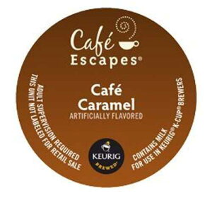 Cafe Escapes �J�t�F �L���������A�L���[���O �r�[���p K �J�b�v �|�[�V���� �p�b�N (24 ��) Cafe Escapes Cafe Escapes Cafe Caramel, K-Cup Portion Pack for Keurig Brewers (24 Count)