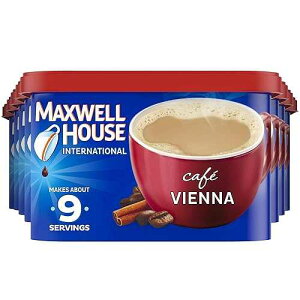 Maxwell House International Vienna Cafe-Style Instant Coffee Beverage Mix (8 ct Pack, 9 oz Canister)