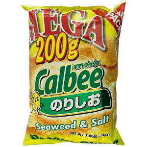 Calbee ���K�|�e�g�`�b�v�X - �C�ۉ����A7.05 �I���X (2 �p�b�N) Calbee Mega Potato Chips - Seaweed and Salt Flavor, 7.05 Ounce (Pack of 2)