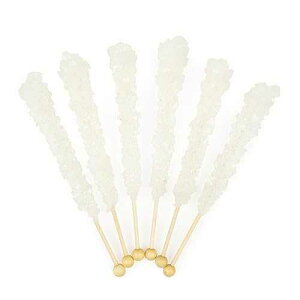 �v���[�� ���b�N �L�����f�B �I�� �A �X�e�B�b�N �z���C�g 36 ���� Just Candy Plain Rock Candy on a Stick White 36pc tub