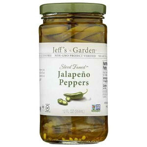 Jeff's Naturals �X���C�X�����������炳�ꂽ�n���y�[�j���y�b�p�[�A12 �I���X (2 �p�b�N) Jeff's Garden Jeff's Naturals Sliced Tamed Jalapeno Peppers, 12 Ounce (Pack of 2)