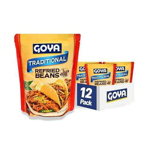 Goya Foods Traditional Refried Pinto Beans Pouch, 15 Ounce (Pack of 12)