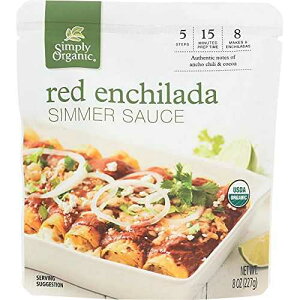 Simply Organic ���b�h �G���`���[�_ �V�}�[ �\�[�X�A�I�[�K�j�b�N�F�� / 8�I���X Simply Organic Red Enchilada Simmer Sauce, Certified Organic / 8 oz