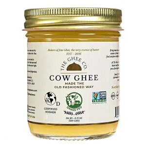 The Ghee Co. The Ghee Co, Grass fed Ghee, 8 oz, Non GMO,Kosher and Halal, Paleo & Keto friendly, Lactose & Casein Free, Made homestyle, Glass jar