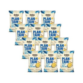 Inka Crops インカチップス、海塩プランテンチップス、4オンス (12個パック) Inka Crops Inka Chips, Seasalt Plantain Chips, 4 Ounce (Pack of 12)