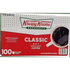 クリスピー・クリーム・ブライト＆スムース・ミディアムローストコーヒー、ドーナツ、100カラット。 Krispy Kreme Bright & Smooth Medium Roast Coffee, Donuts, 100 ct.