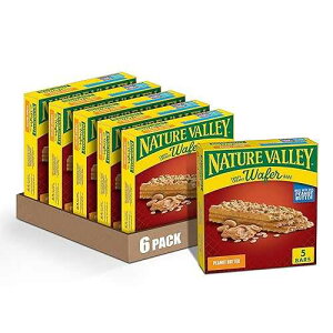 ??? ?? ??? ??? ??? ?, ?? ??, 1.3 ??, 5?? (6?? ?) Nature Valley Crispy Creamy Wafer Bars, Peanut Butter, 4g Protein, 5 Bars, 6.5 oz (Pack of 6)