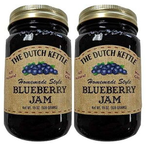 �m�� Generic The Dutch Kettle Amish Homemade Style Blueberry Jam 2 - 19 Oz Reusable Jars of All Natural Non-GMO No Preservatives