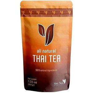 Yim Tea Co. Yim Thai Tea - 100% Natural Loose Leaf Mix - No Artificial Coloring or Flavoring (200g)