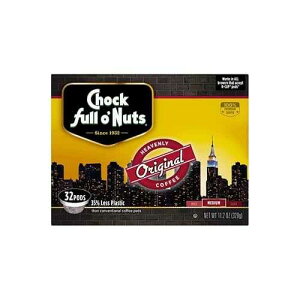 Chock Full o' Nuts Chock Full o�fNuts Original Roast, Medium Roast K-Cups ? Compatible with Keurig Pods K-Cup Brewers (1 Pack of 32 Single-Serve Cups)