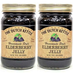 Generic The Dutch Kettle Amish Homemade Style Elderberry Jelly 2 - 19 Ounce Reusable Jars Gluten Free Seedless