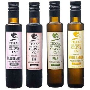 ??? ?? ?? ?? ?? 4? ? (? 250ml): ????, ???, ???, ??? ?? TEXAS HILL COUNTRY OLIVE CO. Balsamic Vinegar Combo Gift Set 4 Pack (250ml Each): Blackberry, Fig, Pear, White Lemon