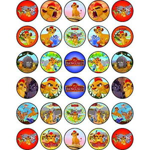 HAPPY CHOICES 30 x Edible Cupcake Toppers ? Brave Lion Guardians Inspired Collection of Edible Cake Decorations | Uncut Edible on Wafer Sheet