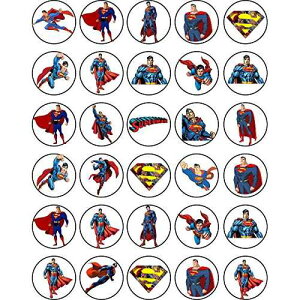 30? ?? ???? ?? ??? ??? ?? ?? ??? ?? | ??? ??? ??? ?? ?? NATURAL BEHAVIOUR 30 x Edible Cupcake Toppers ? Flying Hero Inspired Collection of Edible Cake Decorations | Uncut Edible on