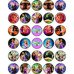 ���v���c�F�����e�[�}�ɂ����H�p�J�b�v�P�[�L�g�b�p�[ 30 �� �H�p�P�[�L�f�R���[�V�����R���N�V���� �E�G�n�[�X�V�[�g�Ńm�[�J�b�g�H�p CUTICATE 30 x Edible Cupcake Toppers Themed of Rapunzel Collection of