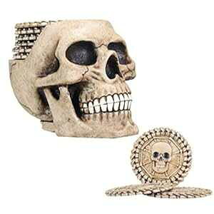 �X�J�� �R�[�X�^�[ �Z�b�g (�R�[�X�^�[ 6 ��) ���W���l�̂���X�P���g�� �S�V�b�N �f�R���[�V���� SUMMIT COLLECTION Skull Coaster Set (6 Coasters) Collectible Skeleton Gothic Decoration