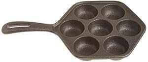 Norpro Sʂ݃pP[LpAN/G[uXL[o[Aa 2 C` / 5cmAubN Norpro Cast Iron Stuffed Pancake Pan, Munk/Aebleskiver, 2" / 5cm diameter, Black