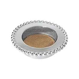 Mariposa Pearled Handcrafted Wine Coaster, One Size, Silver