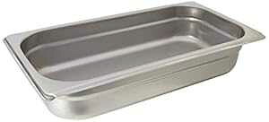 Winco SPJM-302 �A���`�W���~���O�X�`�[���p���A1/3 x 2 1/2 �C���`�A24 �Q�[�W�A�X�e�����X�X�`�[���A�� Winco SPJM-302 Steam Pan, 1/3 x 2 1/2-Inch, 24-Gauge,Stainless Steel,Medium