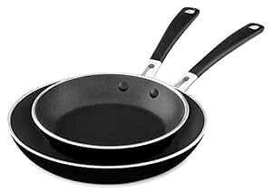 KitchenAid Aluminum Nonstick 8 & 10 Skillets Twin Pack - Onyx Black, Medium