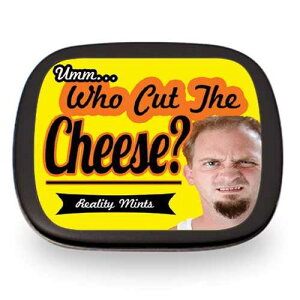 Who Cut The Cheese Mints - �t�@���L�[�ȍ���̃f�U�C���̃~���g�� - �j�������m�x���e�B�L�����f�B�[ - �V�i�����u���X�~���g�A�V���K�[�t���[ Gears Out Who Cut The Cheese Mints - Funky smell design mint tin - No