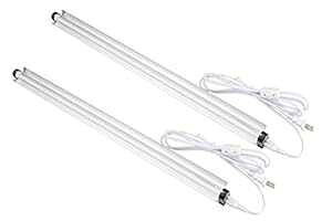 SunBESTer 2 Pack LSL8181W White LED 18" 18Watt Linkable Single Strip Grow Lights w 2" Wide Mirror Reflector and FullSun 5500K Spectrum and 2750 Lumens, Great for Seeding and VegGrow!