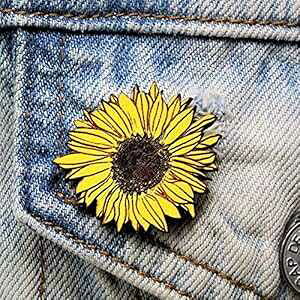 Ђ܂̃u[` ` ̂Ђ܂sc Telestic Design Hand ted Sunflower Brooch Handmade Sun Flower Pin