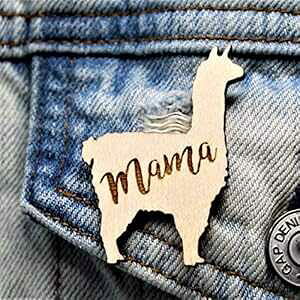 �}�} ���} �s�� ��̓��M�t�g ���ꂳ��ւ̂��킢�����O�̏����ȃM�t�g �u���[�` Telestic Design Mama Llama Pin Mother's Day Gift Cute Last-Minute Small Gift for Mom Brooch