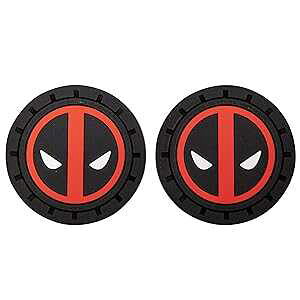 Plasticolor 001965R01 }[xR~bNX fbhv[  gbN SUV Jbvz_[ R[X^[ 2pbN Plasticolor 001965R01 Marvel Comics Deadpool Auto Car Truck SUV Cup Holder Coaster 2-Pack