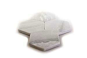 Kozy Lb`R[X^[ZbgAv~A}[uR[X^[Ad@\hNR[X^[A100% VR嗝΃Xg[ (4AzCg}[u - XNGA) Kozy Kitchen Coaster Set, Premium Mar