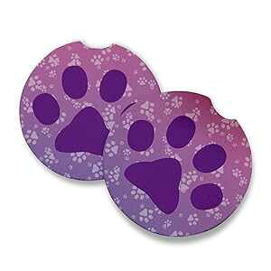 ̑ hNpJ[R[X^[ 2Zbg zR[X^[t̊ȃJ[ANZT[BJ[R[X^[̃TCY2.56C`ŁAn̓SłB IT'S A SKIN Purple Paws Car Coasters for dr