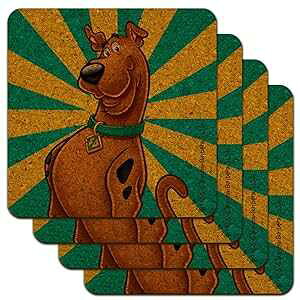 XN[r[hD[ LN^[ [vt@C mxeB RN R[X^[ Zbg GRAPHICS & MORE Scooby-Doo Character Low Profile Novelty Cork Coaster Set