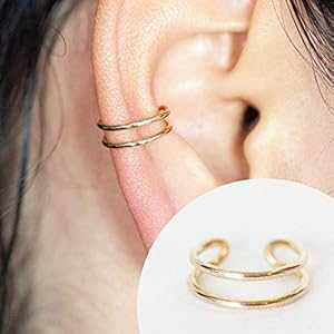 14K S[htBh C[JtAsAXNbvIsAXAjpApA_uX[YRNt[vbv EllieJMaui 14k Gold Filled Ear Cuff, Non Piercing Clip on Cartilage Earrings for Men Wom