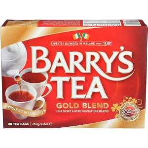 Barrys �S�[���h �u�����h �e�B�[�o�b�O�A80 �A8.8 �I���X (6 �p�b�N) Blue Nile Foods Barrys Gold Blend Tea Bags, 80 Count, 8.8 Ounce (Pack of 6)
