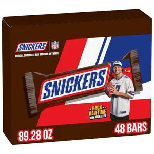 SNICKERS �t���T�C�Y �o���N�~���N�`���R���[�g�L�����f�B�[�o�[�A1.86�I���X�o�[�A48�J���b�g�{�b�N�X SNICKERS Full Size Bulk Milk Chocolate Candy Bars, 1.86 oz Bar, 48 ct Box
