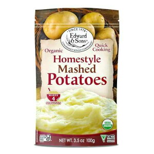 Edward & Sons Organic Homestyle Mashed Potatoes - Instant Mashed Potatoes, Instant Potatoes, Organic Potato Flakes, Vegan - 3.5 Oz (Pack of 6)