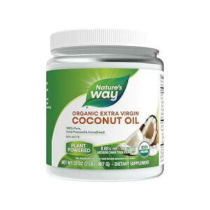 Nature's Way Organic Extra Virgin Coconut Oil, Pure Source of MCTs, Cold-Pressed, 32 Oz.