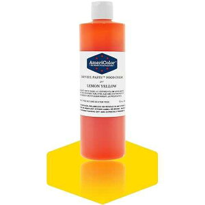 Americolor �\�t�g�W�F���y�[�X�g�H�p�F�f�A13.5 �I���X�A�������C�G���[ Americolor Soft Gel Paste Food Color, 13.5-Ounce, Lemon Yellow