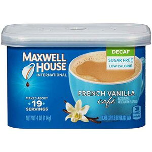 Maxwell House International French Vanilla Cafe-Style Decaf Sugar Free light_roast Beverage Mix, 4 oz. Canister